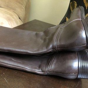 Ralph Lauren "Sigrid" Brown Tall Leather Boots